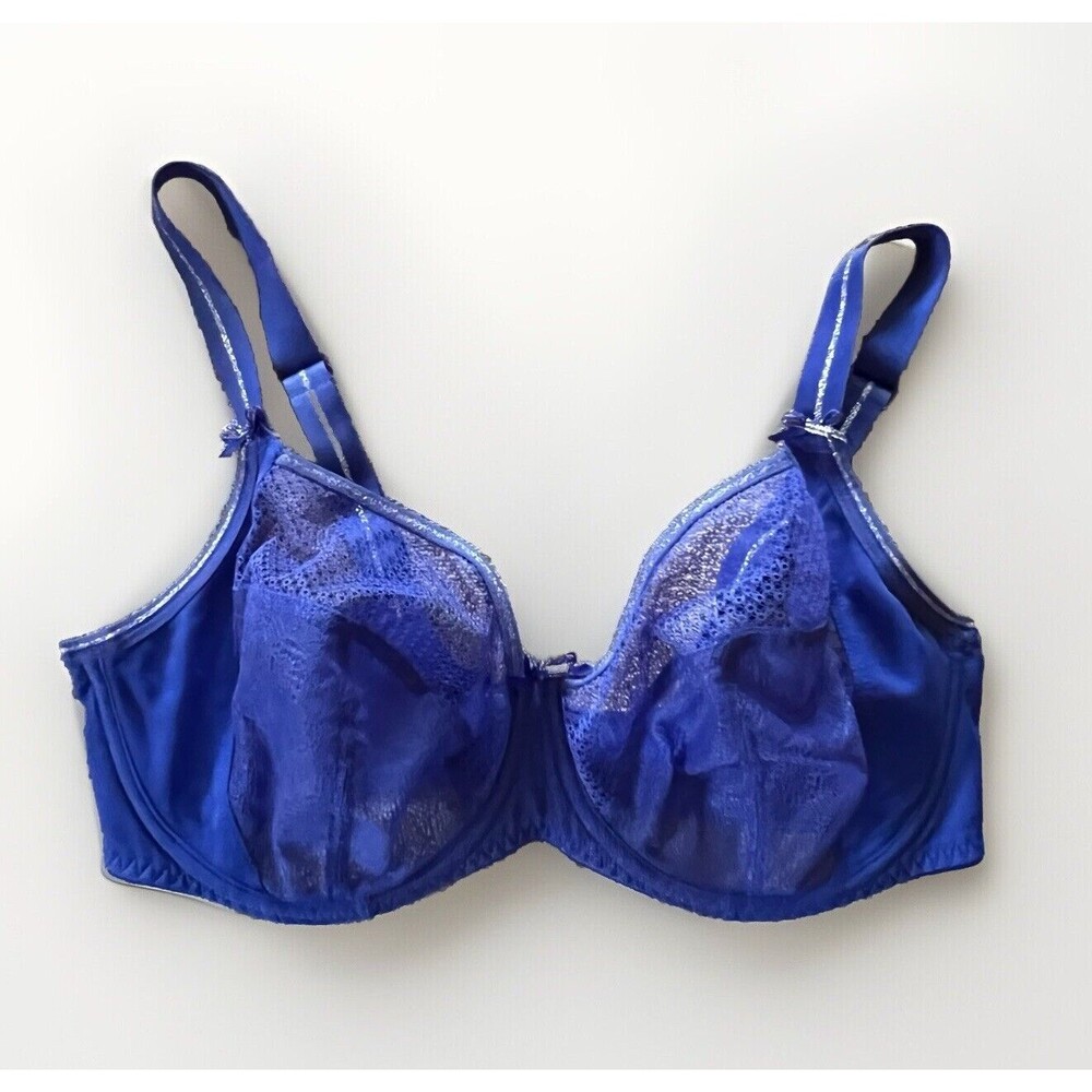 Freya Hero Underwire Plunge Bra, AA1841 Size 34G Royal Blue NWOT